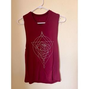 Fifth Sun Geometric Rose Sleeveless Top, Size Medium